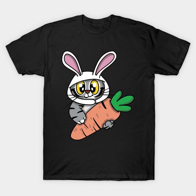 Bunny Cat T-Shirt by Nuffypuffy